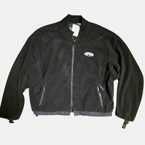 Joe Rocket Mens Fleece Full Zip Bomber Jacket L Biker Moto Sports Touring Racing